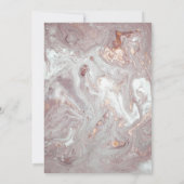 ELEGANT ABSTRACT MARBLE WEDDING INVITATION KAART (Achterkant)