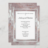 ELEGANT ABSTRACT MARBLE WEDDING INVITATION KAART (Voorkant / Achterkant)