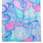 Elegant Abstract marmer Acrylolie Verf Kunstwerk Douchegordijn (Voorkant)