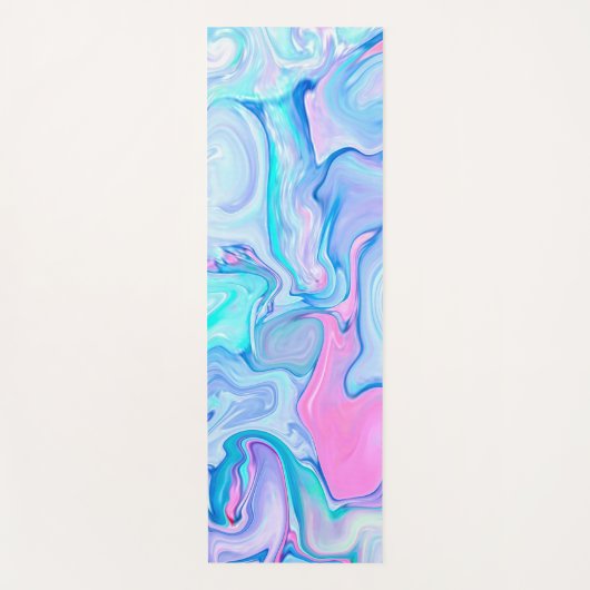 Elegant Abstract marmer Acrylolie Verf Kunstwerk Yogamat (Voorkant)