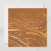 Elegant Abstract marmer Swirl Golden Brown Wedding Kaart (Achterkant)