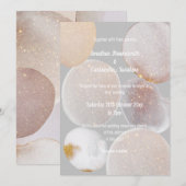 ELEGANT ABSTRACT MATERIAAL, GOLD WEDING KAART (Voorkant / Achterkant)