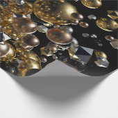 Elegant Abstract meettoestel explosie - Goud en zi Cadeaupapier (Hoek)