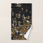 Elegant Abstract meettoestel explosie - Goud en zi Handdoek (Handdoek)