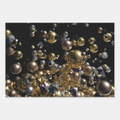 Elegant Abstract meettoestel explosie - Goud en zi Inpakpapier Vel (Voorkant 3)