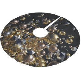 Elegant Abstract meettoestel explosie - Goud en zi Kerstboom Rok