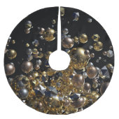 Elegant Abstract meettoestel explosie - Goud en zi Kerstboom Rok (Voorkant)