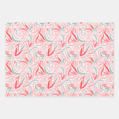 Elegant Abstract met witte kerst Inpakpapier Vel (Voorkant 3)