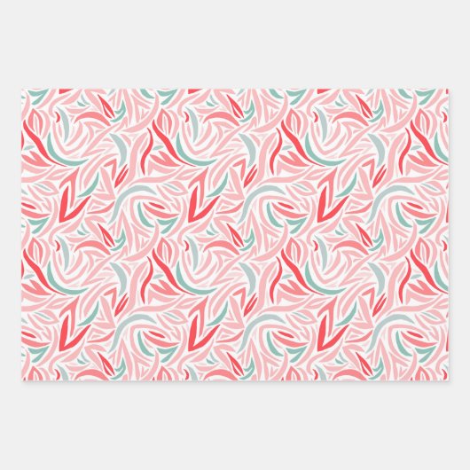 Elegant Abstract met witte kerst Inpakpapier Vel (Voorkant 3)
