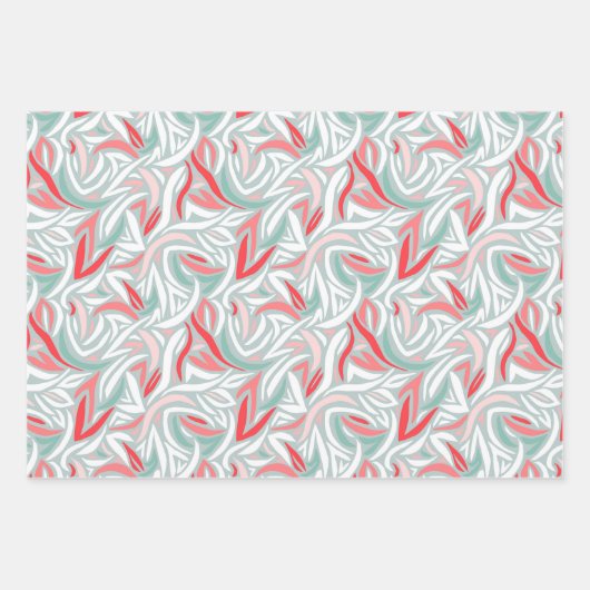 Elegant Abstract met witte kerst Inpakpapier Vel (Voorkant 2)