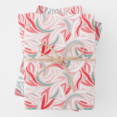 Elegant Abstract met witte kerst Inpakpapier Vel (In situ)