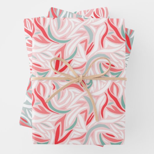 Elegant Abstract met witte kerst Inpakpapier Vel (In situ)