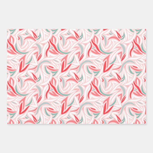 Elegant Abstract met witte kerst Inpakpapier Vel (Voorkant)