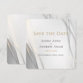 Elegant Abstract Modern Wedding Save The Date (Voorkant / Achterkant)