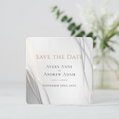 Elegant Abstract Modern Wedding Save The Date (Staand voorkant)