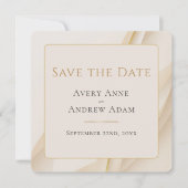 Elegant Abstract Modern Wedding sparen de Datum Save The Date (Voorkant)