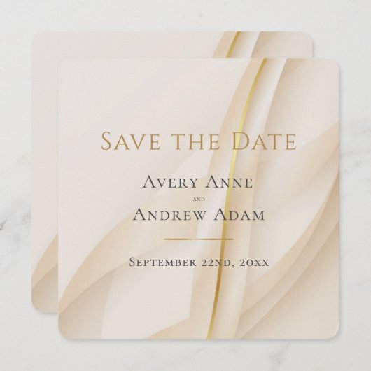Elegant Abstract Modern Wedding sparen de Datum Save The Date (Voorkant / Achterkant)