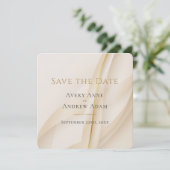 Elegant Abstract Modern Wedding sparen de Datum Save The Date (Staand voorkant)