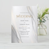 Elegant Abstract Modern Wedding Uitnodiging (Staand voorkant)