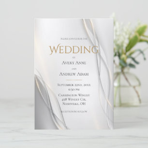 Elegant Abstract Modern Wedding Uitnodiging