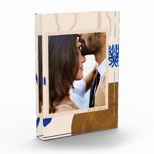 Elegant Abstract moderne kunst op maat Fotoblokken (Links)