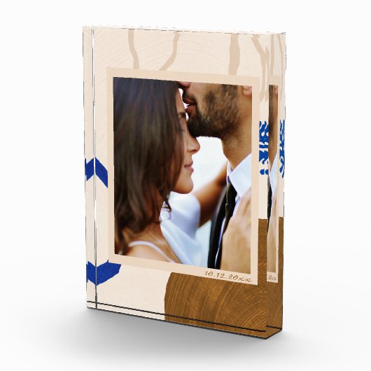 Elegant Abstract moderne kunst op maat Fotoblokken (Rechts)