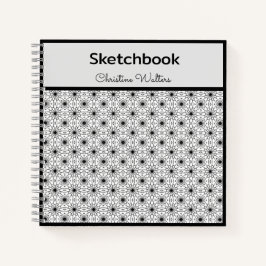 Elegant Abstract motief, Zwart & Wit Notitieboek