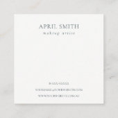 Elegant Abstract Navy Blue Agate Gold Benoeming Vierkante Visitekaartje (Achterkant)