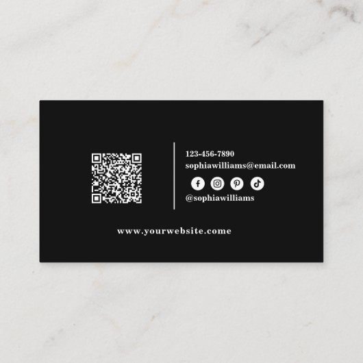 Elegant abstract ontwerp met QR-code Visitekaartje (Achterkant)