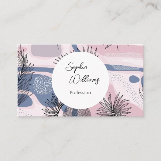 Elegant abstract ontwerp met QR-code Visitekaartje (Voorkant)