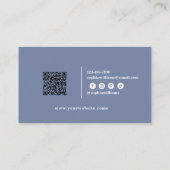Elegant abstract ontwerp met QR-code Visitekaartje (Achterkant)