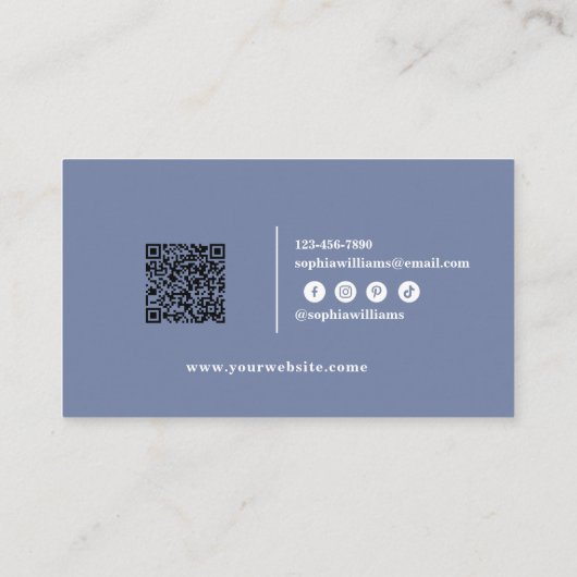 Elegant abstract ontwerp met QR-code Visitekaartje (Achterkant)