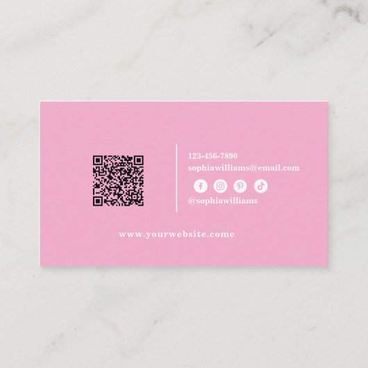 Elegant abstract ontwerp met QR-code Visitekaartje (Achterkant)