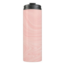 Elegant Abstract Oranje vloeibaar marmer kunstwerk Thermosbeker