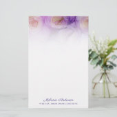 Elegant Abstract Paars Roos — Papier (Staand voorkant)