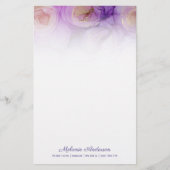 Elegant Abstract Paars Roos — Papier (Voorkant)