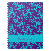 Elegant Abstract Patroon Aangepaste Naam Samenstel Notitieboek (Voorkant)