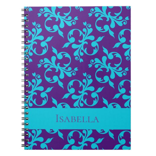 Elegant Abstract Patroon Aangepaste Naam Samenstel Notitieboek (Voorkant)