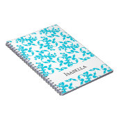 Elegant Abstract Patroon Aangepaste naam Samenstel Notitieboek (Rechterzijde)