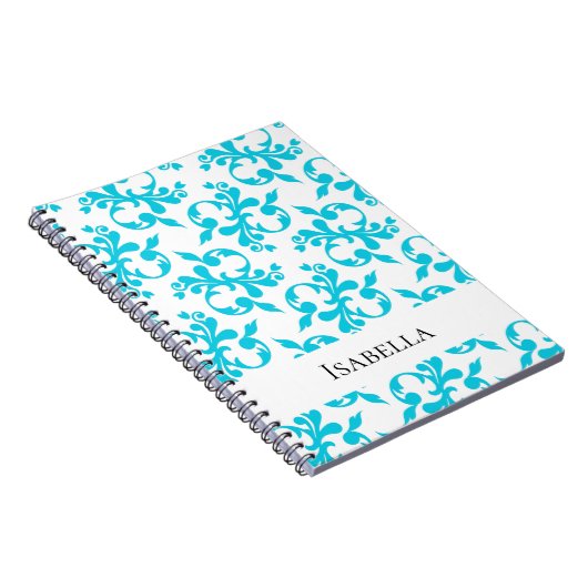 Elegant Abstract Patroon Aangepaste naam Samenstel Notitieboek (Rechterzijde)