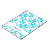 Elegant Abstract Patroon Aangepaste naam Samenstel Notitieboek (Linkerzijde)