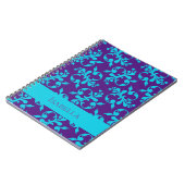 Elegant Abstract Patroon Custom Naam Compositie Notitieboek (Linkerzijde)