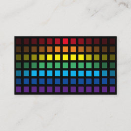 Elegant abstract regenboogkwadraten kleurrijk moza visitekaartje