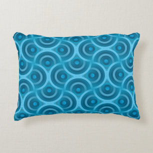 Elegant abstract rimpel naadloos  blauw achteraan accent kussen