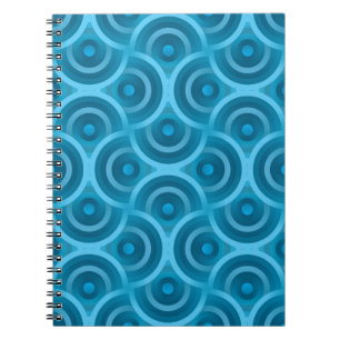 Elegant abstract rimpel naadloos  blauw achteraan notitieboek