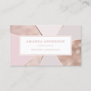 Elegant Abstract Roos Gold Foil   Visitekaartje