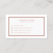 Elegant Abstract Roos Gold Foil | Visitekaartje (Achterkant)