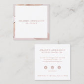 Elegant Abstract Roos Gold Foil | Visitekaartje (Voorkant / Achterkant)