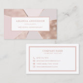 Elegant Abstract Roos Gold Foil | Visitekaartje (Voorkant / Achterkant)