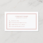 Elegant Abstract Roos Gold Foil | Visitekaartje (Achterkant)